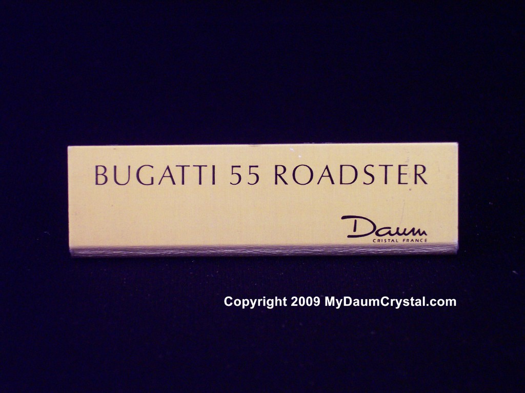 My Daum Crystal Bugatti 55 Roadster